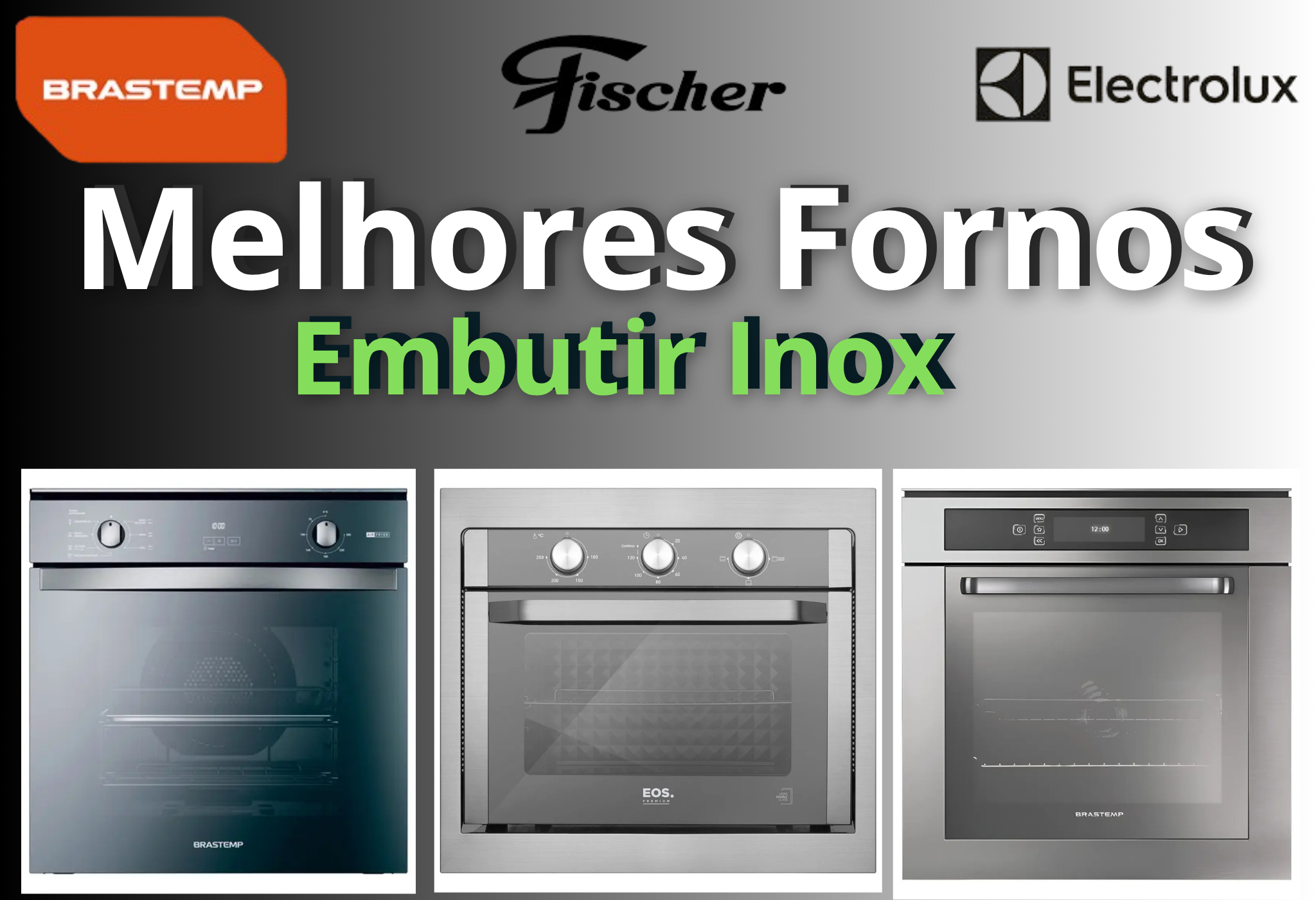 Fornos de Forno de Embutir Eletrico Inox: